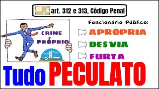 PECULATO - art. 312 e 313 do Código Penal - Crimes contra a Administração Pública - Direito Penal