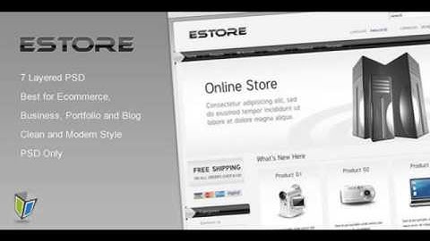 Preview EStore - PSD Template for Ecommerce Technology PSD