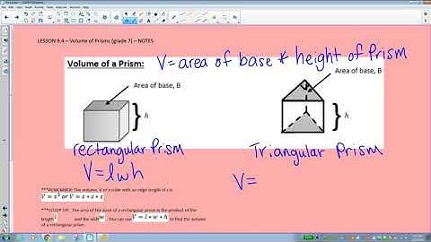 9.4 Volume of Prisms
