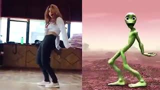 Evolution Of Dame Tu Cosita - Slow/Normal/Fast Challenge||Ami to pasina cartoon alien dance Resimi