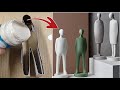 Man Showpiece Craft // Home decoration craft // Cardboard ideas // White Cement Craft Idea 💡