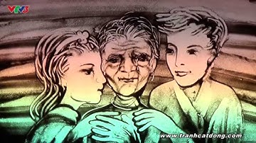 Tranh cát động Mẹ anh phiền thật