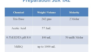 TAE Buffer Composition, Preparation and role of EDTA in TAE Buffer