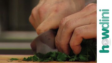 How to prepare and chop parsley and herbs
