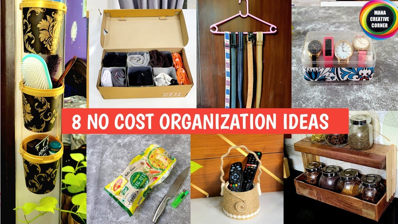8 Simple Home Hacks, Organizers from waste material/ Home maintenance ...