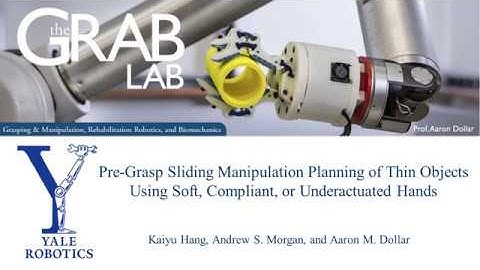 Pre-Grasp Sliding Manipulation of Thin Objects Using Soft, Compliant, or Underactuated Hands