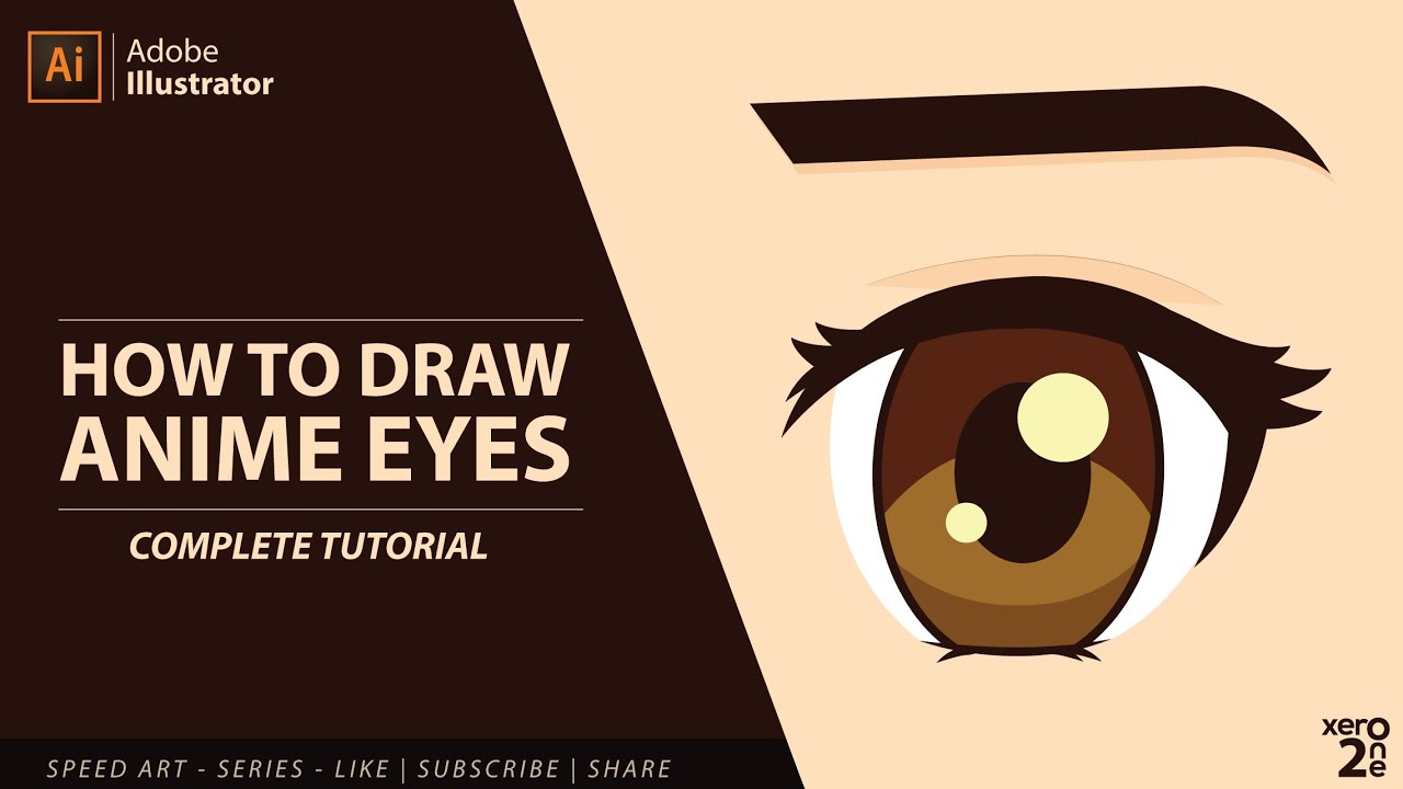 How to Draw Anime Eyes Graphic by BreakingDots · Creative Fabrica