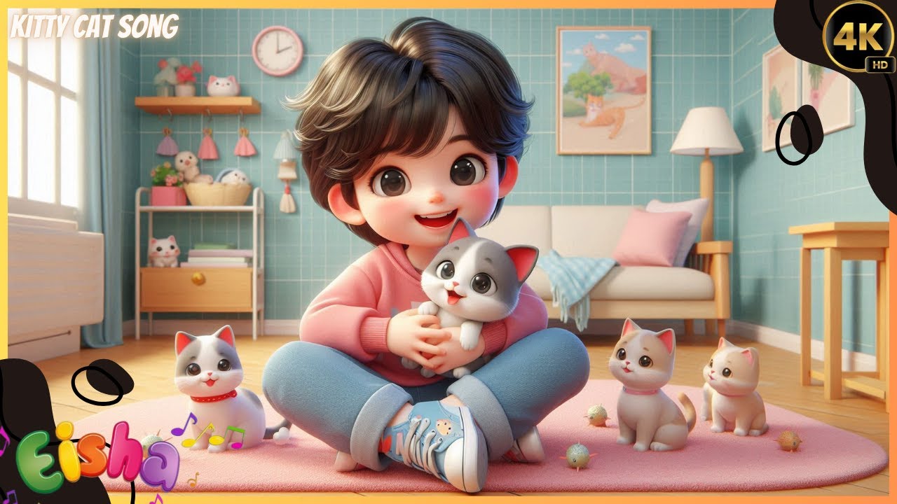 Kitty Cat Song For Kids | Eisha KidsSongs - YouTube