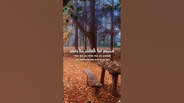 أَفَحَسِبْتُمْ أَنَّمَا خَلَقْنَاكُمْ عَبَثًا.. (القارئ islam Sobhi) سورة المؤمنون.