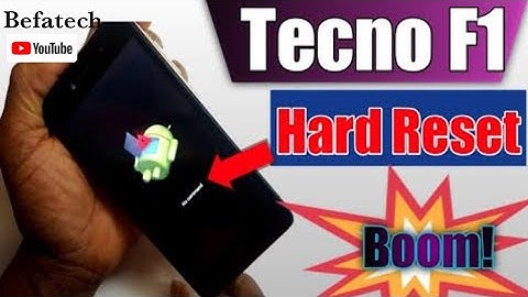 How To Reset (Factory Reset) Your Tecno F1 Android #hardreset 