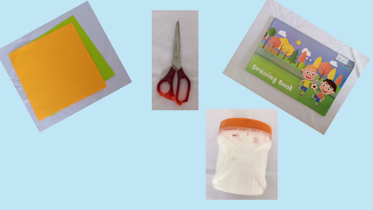 melipat bentuk wortel dari kertas origami_sentra persiapan_paud gembira