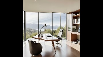 Sleek Home Office with a View