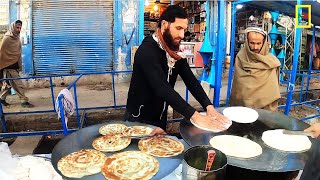 BREAKFAST IN JALALABAD AFGHANISTAN | AFGHAN PATHAN PARATHA RECIPE | Subha Ka nashta | Street food