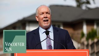 B.C. Premier John Horgan answers questions from media on snap election | Vancouver Sun