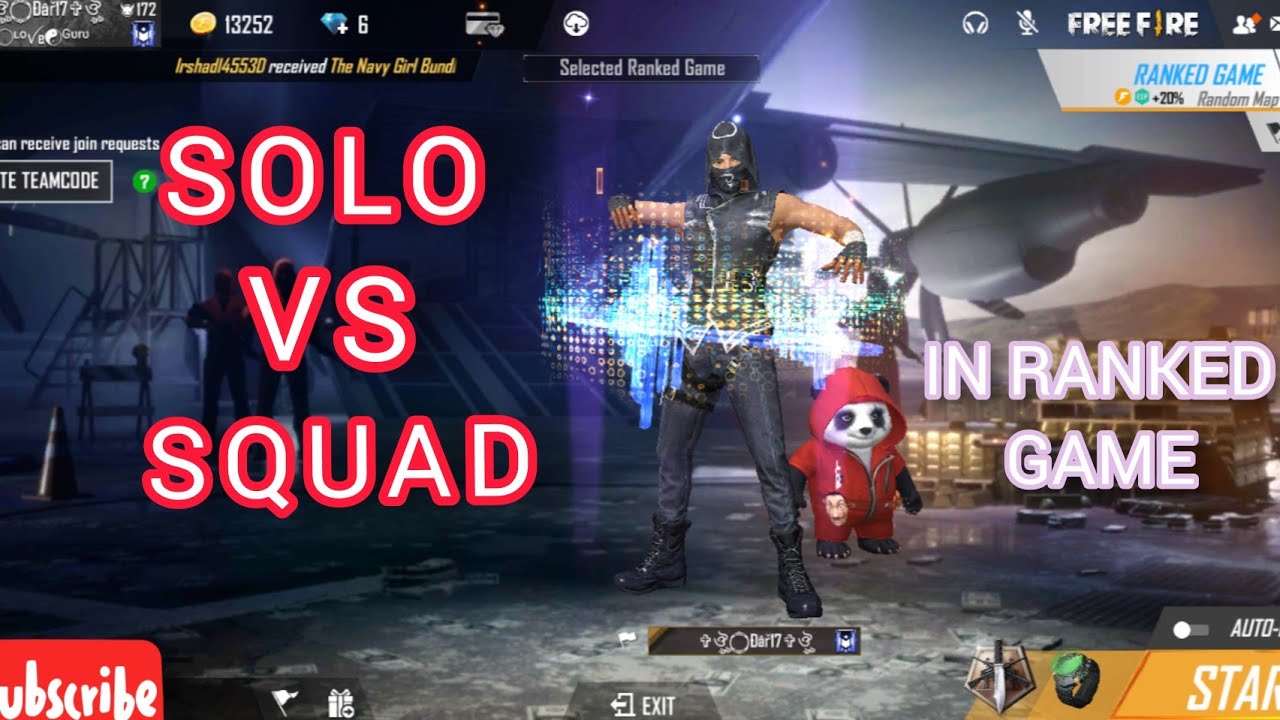 solo Vs squad ranked game op gameplay bhothard - YouTube