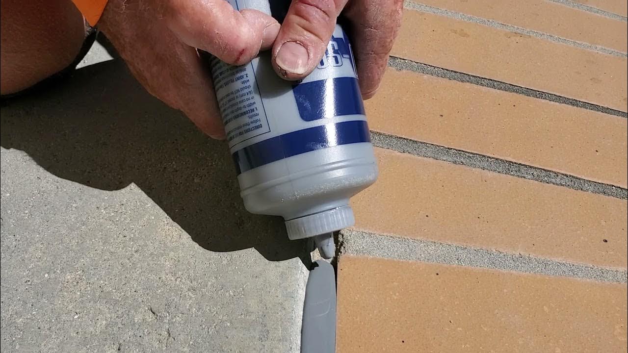 Installing Deckoseal around a swimming pool. YouTube