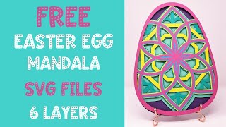 3D Layered Easter Egg Mandala | FREE EGG SVG