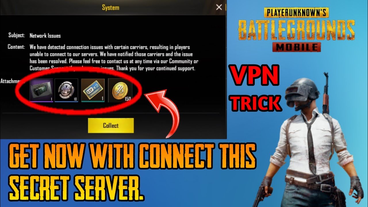 NEW VPN TRICK CONNECT WITH THIS? SECRET SERVER AND GET CLASSIC COUPON PUBG  MOBILE By Flawx Gaming - 