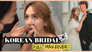 I GOT  THE KOREAN CELEBRITY BRIDAL? FULL MAKEOVER MAKEUP? Groom included lol