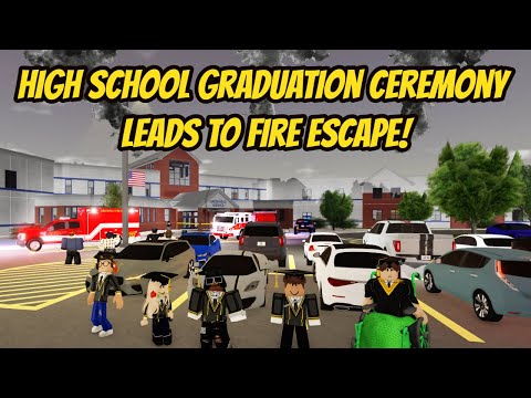 Greenville, Wisc Roblox l High School Graduation FIRE DRILL ESCAPE Roleplay