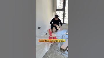 Thi công sàn nhựa xương cá đẹp | Thi công sàn nhựa hèm khóa 4mm | Sàn nhựa giả gỗ #shorts #sannhua