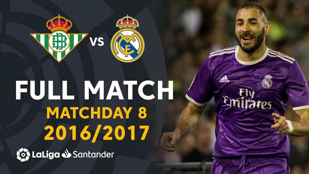 ratón Con fecha de cansada Real Betis vs Real Madrid (1-6) MD08 2016/2017 - FULL MATCH - YouTube