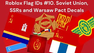 Roblox Decal Flag IDs #10 Soviet Union, Soviet Socialist Republics, Warsaw Pact Roblox Flags