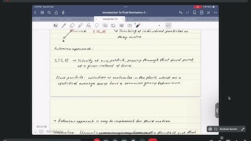 Introduction to Fluid Mechanics: Week-5 (Problem solving session)