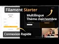 Filament v4 Starter – Tout est prêt : login rapide, langues, thèmes