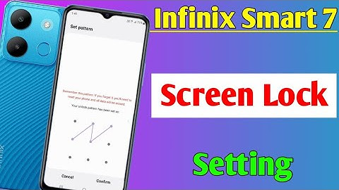 infinix smart 7 me screen lock kaise lagaye | how to set screen lock infinix smart 7