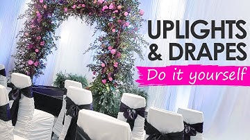 WEDDING 101: SETUP DRAPES & DIY UPLIGHTS IN BANQUET HALL... DON