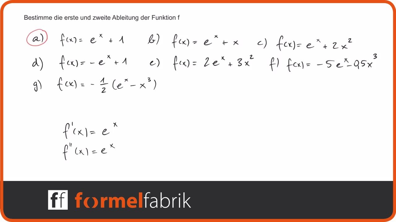 Exponentialfunktion Ableiten Aufgaben