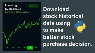 Download historical stock data from Yahoo Finance using Python