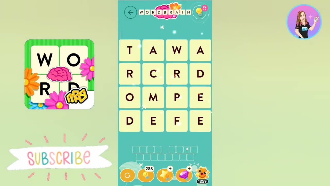 August 15, 2022, WordBrain Brainy’s Summer Vacation Event Answers for Part 1