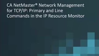 CA NetMaster Network Management for TCP/IP: Primary and Line Commands in the IP Resource Monitor