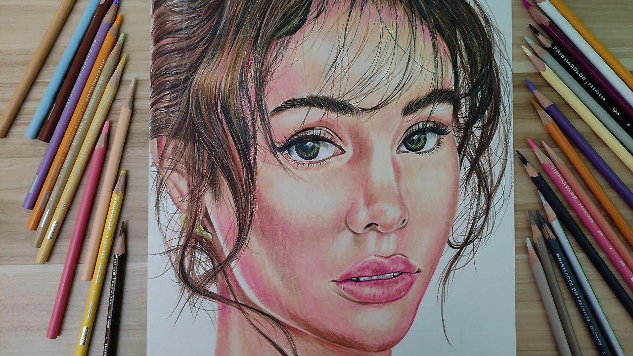 Drawing Ivana Alawi Color Pencils - YouTube