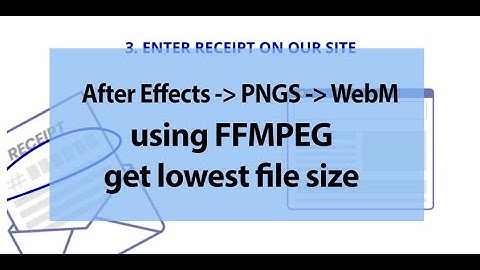 After Effects to WebM with FFMPEG Transparent Background for Web