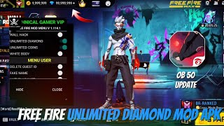 FREE FIRE NEW MOD MENU || UNLIMITED DIAMOND HACK || FF MOD MENU APK