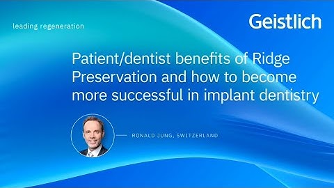 Ridge Preservation & Implant Success | EuroPerio11, Vienna | Prof. Ronald Jung