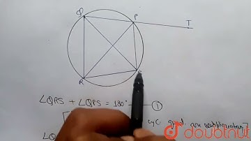 In the given figure . SP is bisector of  angle RPT and PQRS is a cyclic quadrilateral . Prove th...