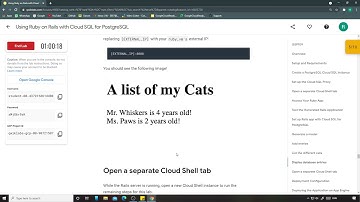Using Ruby on Rails with Cloud SQL for PostgreSQL | Qwiklabs [GSP109]