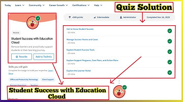 Student Success with Education Cloud | Salesforce Trailhead | Quiz Solution