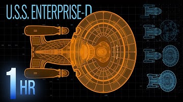 U.S.S. Enterprise-D Top View 2D Assembly Animation • 1-Hour Loop