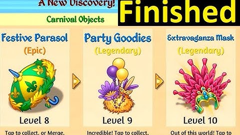 Party Goodies and Extravaganza Mask Finished - Merge Dragons Friendship Event Part 7 Completed