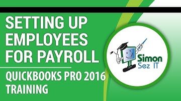 QuickBooks Pro 2016 Tutorial: Setup Employees for Payroll