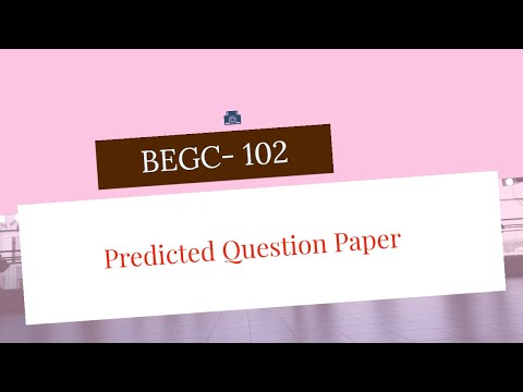 BEGC-102 Predicted Question paper| BEGC-102 Guess paper| IGNOU European Classical Literature|