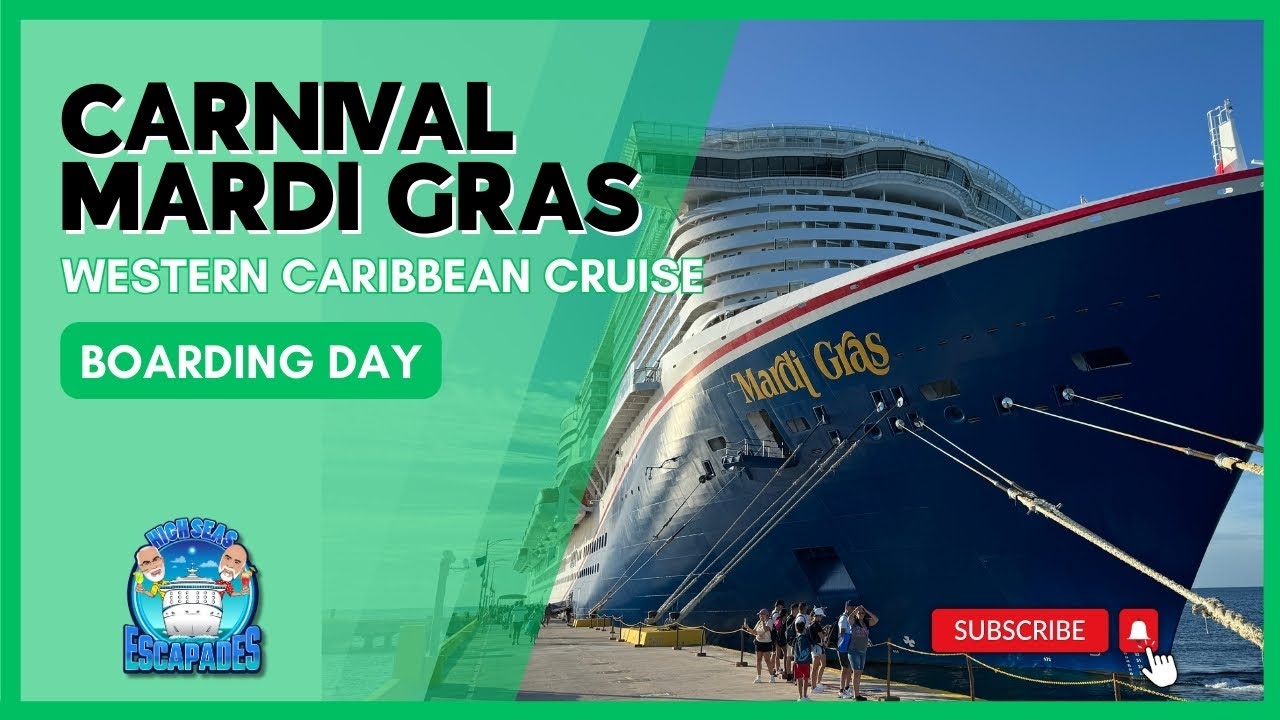 ⁣Carnival Mardi Gras - Boarding Day Experience