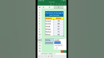 📢Average & Sum Function in Excel 😱🤯😰#viral #shortsfeed #short #skcarrier