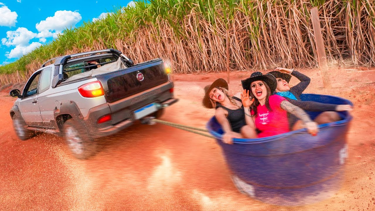 UMA PICAPE PUXOU EU E MINHAS AMIGAS DENTRO DE UMA CAIXA DAGUA!