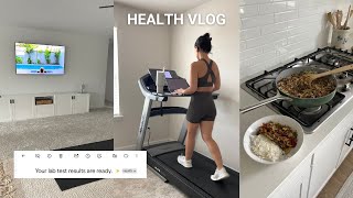 HEALTH VLOG | hormone test results, at home wellness routine, & high fiber meal